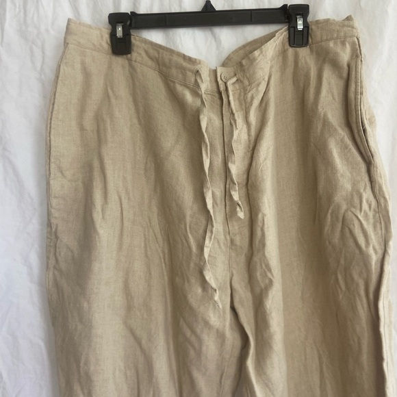Brandini 100% Linen Straight Wide Leg Tie Waist Size XXL - Picture 4 of 13